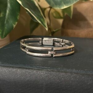 Taxco Mexico Sterling Silver Vintage Link Bracelet